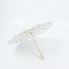 4 White 16" Paper Umbrellas