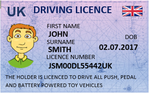 Kid driving licence - licence,