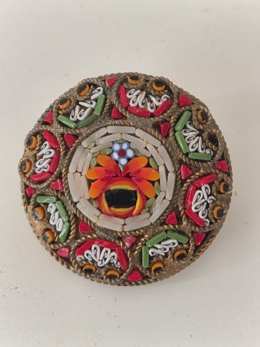 Vintage micro mosaic brooch - micro,