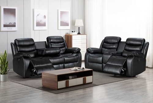 Roma leather electric recliner - leather,