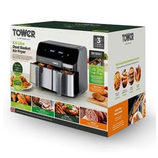 Tower Vortx Dual Basket (5.2L & 3.3L) Air Fryer 