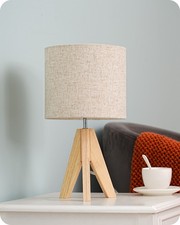 EDISHINE 36cm Wood Bedside