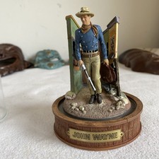 TFM John Wayne Hand Painted Sculpture Under Glass Dome 