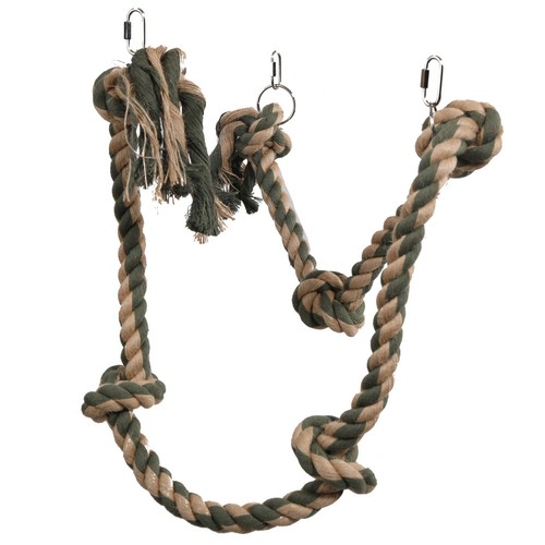 Natural knotted rope - rope, parrot