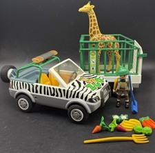 Playmobil 4855 Zoo Vehicle with Trailer and Giraffe Complete