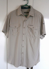MENS CRAGHOPPERS WALKING SHIRT Size M  -SQUITO REPELLENT - VENTED - QUICK DRY