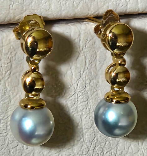 10ct gold akoya cultured pearl - 10ct,