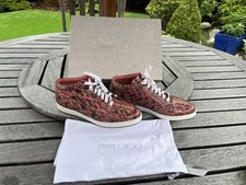 jimmy choo miami trainers Uk7 Coral Pink Reptile Authentic Genuine Eu40 Designer