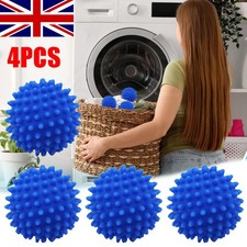4Pcs Reusable Tumble Dryer Balls UK Laundry Washing Machine Eco Clothes Softener