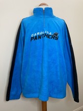 Reebok X NFL Carolina Panthers Quarter Zip Fleece Blue & Black Size XL