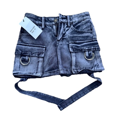 Women denim mini skirt - women's,