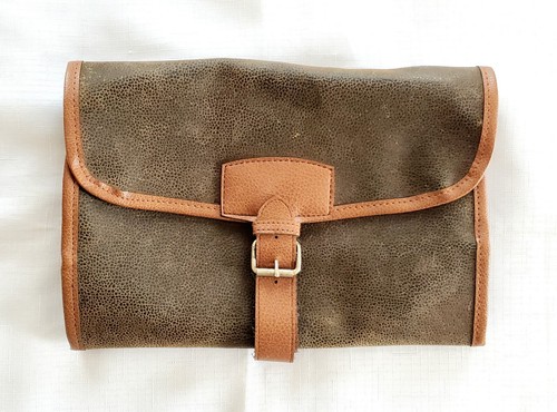 Brown vegan leather travel - vegan, bag