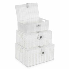 Set of 3 Resin Wicker Woven