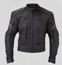 Black Leather Motorcycle Racer