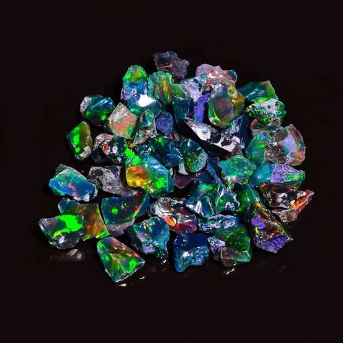 Black opal rough lot cut - black,
