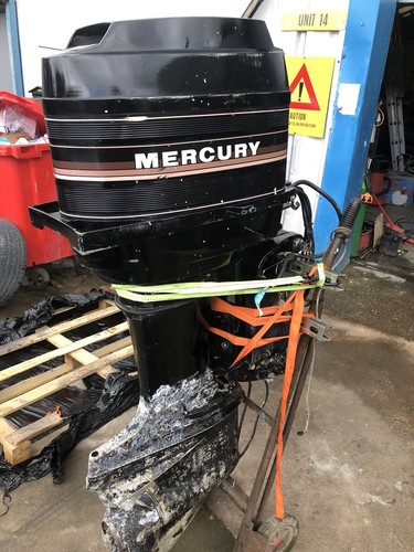 Mercury brown outboard motor - outboard,