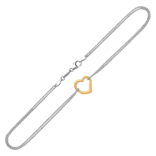 Open heart station anklet - open,