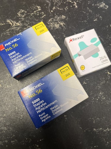 Rexel staples 3 boxes - rexel, 56