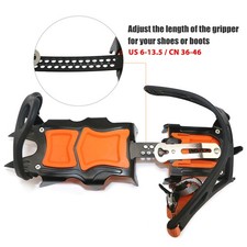1-12 Teeth Ice Crampons Winter Snow Boot Shoes Ice Gripper Anti-skid Ice IAWR