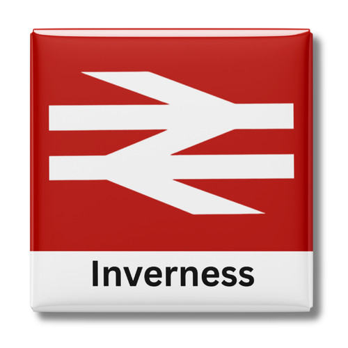 Inverness train station sign - train,