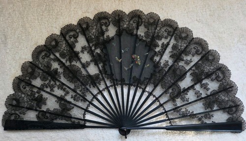 Antique large fan with - antique,