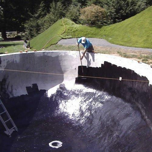Rubberised fish pond - pond, paint