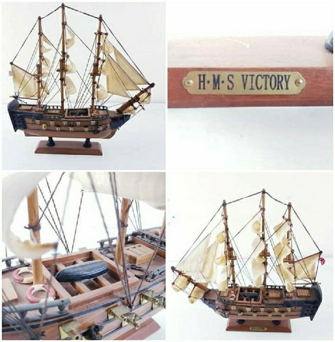 Vintage hms victory - vintage, wooden