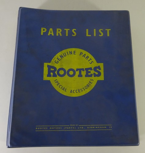Parts list sunbeam - list,