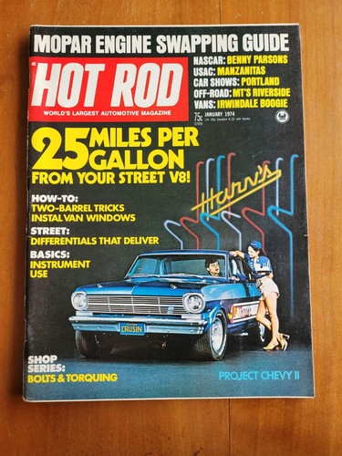 Hot rod magazine january 1974 - hot,