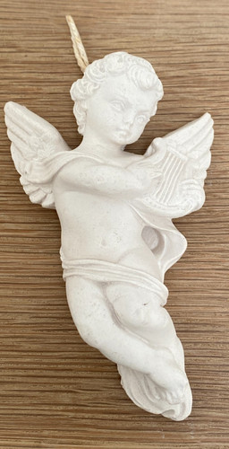 Hanging plaster cherub - plaster, angel
