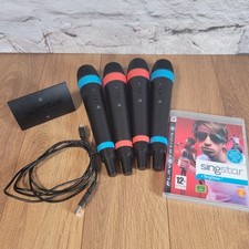 Sony PlayStation SingStar Wireless Microphones x 4, Dongle + Game