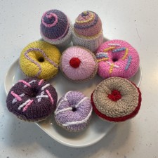 Hand knitted role play food - play,