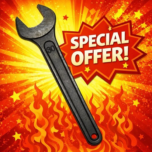 30mm black gas spanner - 30mm,