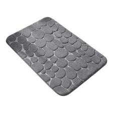 Non Slip Pebble Bath Mat Memory Foam Absorbent Soft Bathroom Floor Rug