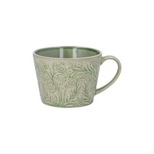 Green Floral Pattern Mug