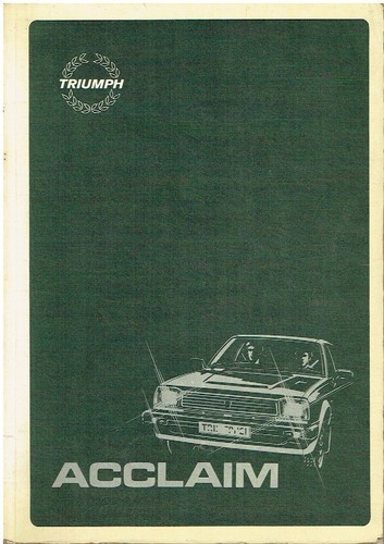 Triumph acclaim saloon - acclaim,