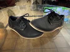 London Underground Shoes Mens Size 6 Black Geo Oxford Casual Dress Lace Up