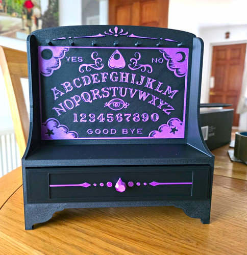 Black purple ouija board - black,