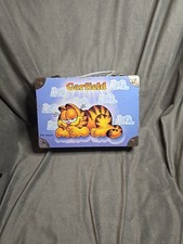 Vintage 1978 Garfield Blue Metal Lunch Box Made in France