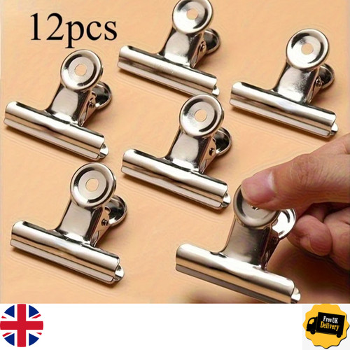 12pcs silver foldback - foldback, bulldog