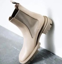 ZARA Boots Oat Nude Beige