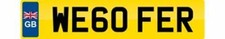 PRIVATE NUMBER PLATE WE60 FER