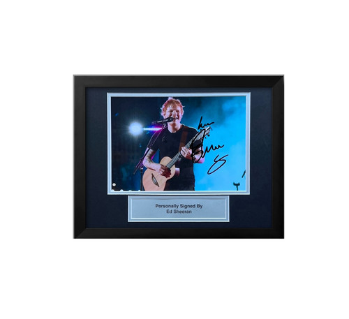 Framed sheeran signed photo - sheeran,