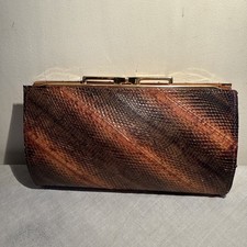 Vintage snakeskin clutch bag - snakeskin,