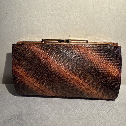 Vintage snakeskin clutch - snakeskin, bag