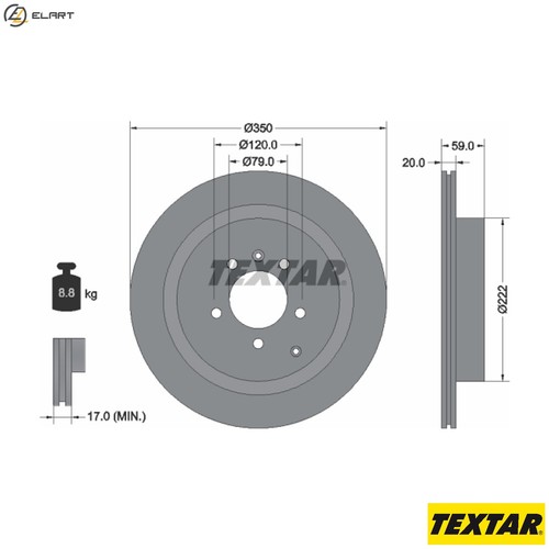 Brake disc 92147703 for - brake,