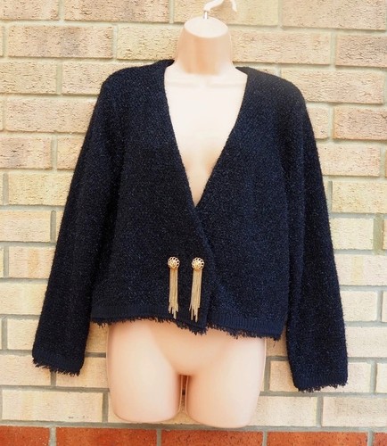 Zara black glitter tweed party