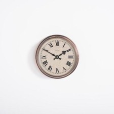 Vintage Synchronome Electric Copper Cased Railway Waiting Room Wall Clock