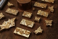 Custom leather stamp brass embossing stamp with handle leather embossing stamp