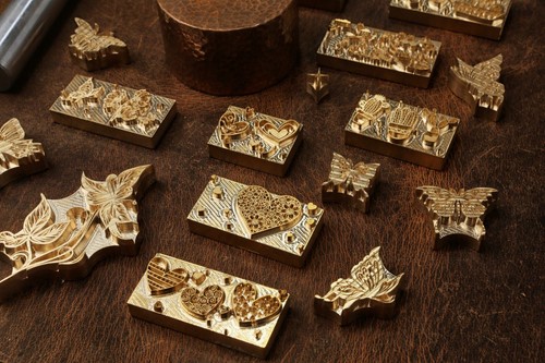 Custom leather stamp - , brass